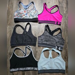 Under Armour & Victoria's Secret Sport Low Support Sports Bras, Medium, Lot Of 6